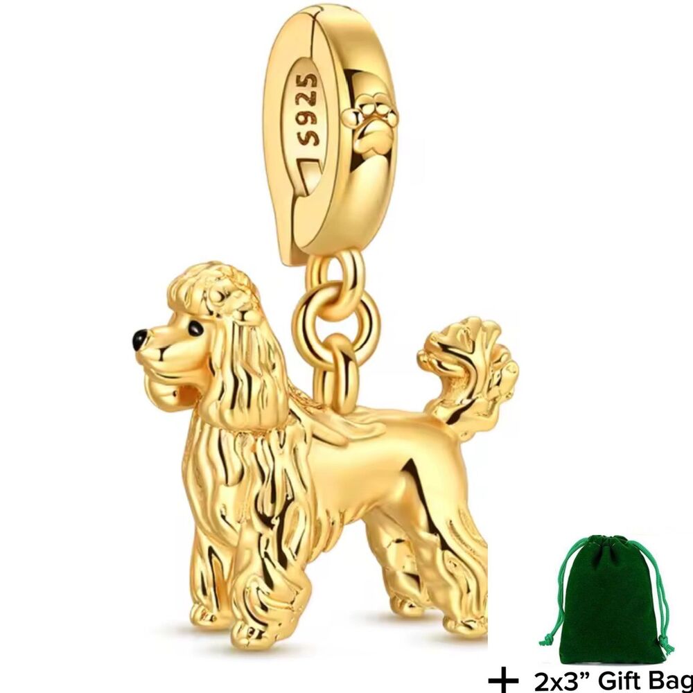 Poodle Dangle Charm | 925 Silver | Brand New